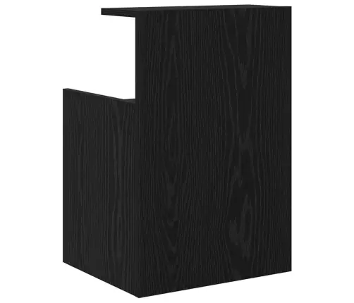 Šalia Lovos Spintelė 2 Pcs Juoda Ąžuolo 40 X 35 X 60 Cm Šalia Lovos Spintelė 2 Pcs Juoda Ąžuolo 40 X 35 X 60 Cm