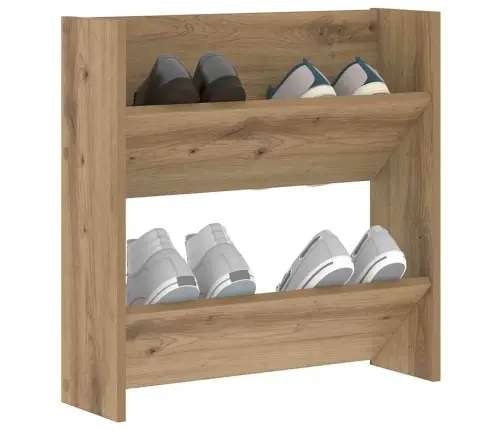 Sienas Apavu Skapji Ar Plauktu Cits Amatnieku Ozola 60 X 18 X 60 Cm Vidaxl