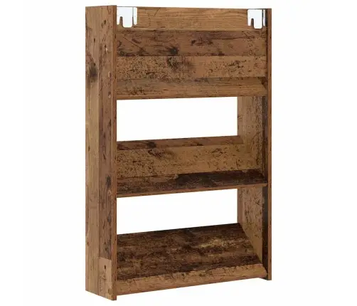 Sienas Apavu Skapji Ar Plauktu Cits 2 Pcs Veca Koka 60 X 18 X 60 Cm Vidaxl