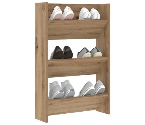 Sienas Apavu Skapji Ar Plauktu Cits Amatnieku Ozola 60 X 18 X 60 Cm Vidaxl