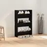 Sienas Apavu Skapji Ar Plauktu Cits Ar Uzglabāšanu Melns Ozols 60 X 18 X 60 Cm Vidaxl