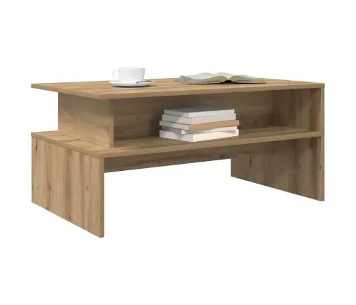 Kafijas Galdiņš Ar Plauktu Cits Amatnieku Ozola 90 X 55 X 42.5 Cm Vidaxl