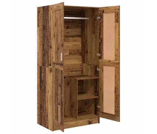 Garderoobikapp Uksega Vana Puit 82,5 X 51,5 X 180 Cm Tehispuit