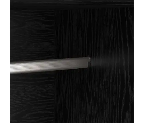 Garderoobikapp Uksega Must Tamm 82.5 X 51.5 X 180 Cm Tehispuit