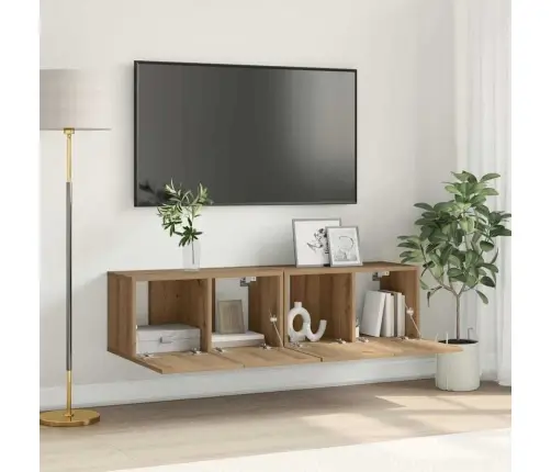 Tv Skapju Komplekts Amatnieku Ozols Mdf Vidējs Tv Skapis Vidaxl