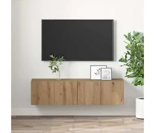 Tv Skapju Komplekts Amatnieku Ozols Mdf Vidējs Tv Skapis Vidaxl