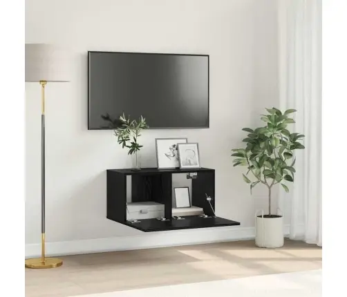 Telerikapp Must 60 X 30 X 30 Cm Tehispuit Telerikapp Must 60 X 30 X 30 Cm Tehispuit