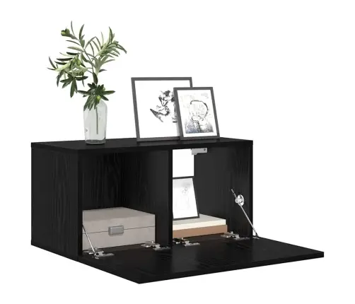 Telerikapp Must 60 X 30 X 30 Cm Tehispuit Telerikapp Must 60 X 30 X 30 Cm Tehispuit