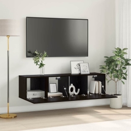 Televizora Skapīša 2 Pcs Melna 60 X 30 X 30 Cm Vidaxl