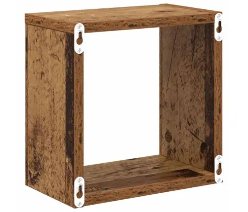 Sieninės Lentynos Su Lentyna 2 Pcs Sena Mediena 26 X 15 X 26 Cm Sieninės Lentynos Su Lentyna 2 Pcs Sena Mediena 26 X 15 X 26 Cm