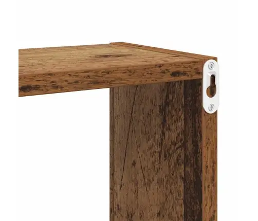 Sieninės Lentynos Su Lentyna 4 Pcs Sena Mediena 26 X 15 X 26 Cm