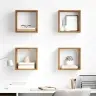 Sieninės Lentynos Su Lentyna 4 Pcs Sena Mediena 26 X 15 X 26 Cm