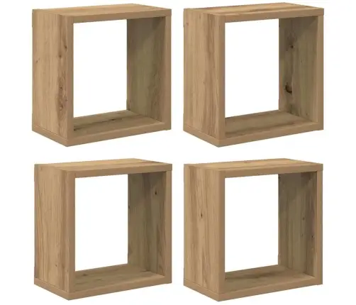 Sieninės Lentynos 4 Pcs Meistro Ąžuolas 26 X 15 X 26 Cm