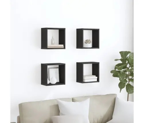 Sienā Montējami Plaukti Melns Ozols Inženierijas Koks Vidaxl Sienā Montējami Plaukti Melns Ozols Inženierijas Koks Vidaxl