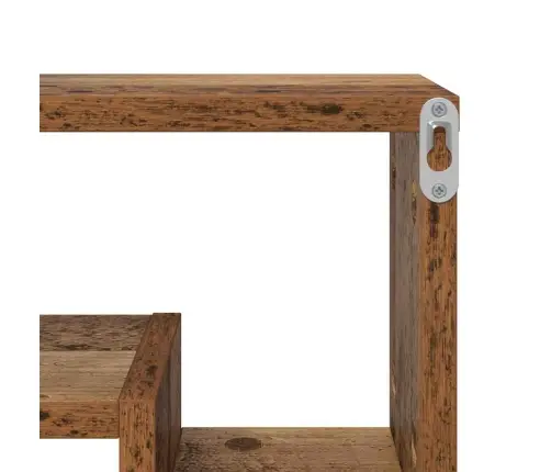 Seinariiul Riiuliga Vana Puit 82 X 15 X 51 Cm Tehispuit