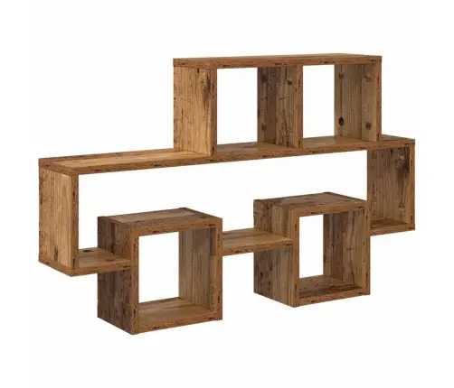 Seinariiul Riiuliga Vana Puit 82 X 15 X 51 Cm Tehispuit