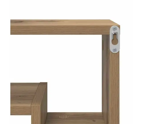 Sienas Plaukts Ar Plauktu Amatnieku Ozola 82 X 15 X 51 Cm Vidaxl