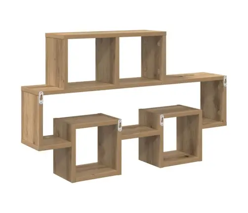 Sienas Plaukts Ar Plauktu Amatnieku Ozola 82 X 15 X 51 Cm Vidaxl