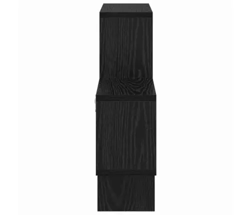 Sienas Plaukts Melns Ozols 82 X 15 X 51 Cm Inženierijas Koks Vidaxl