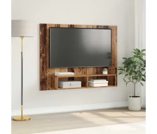 Sienas Tv Skapis Vecs Koks 120 X 23.5 X 90 Cm Inženierijas Koks Vidaxl