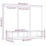 Sieninis Televizoriaus Stovas Juoda Ąžuolo 120 X 23.5 X 90 Cm
