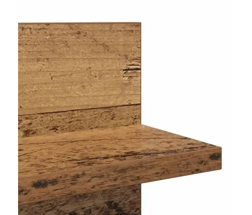 Sienas Plaukti Ar Plauktu Ar Uzglabāšanu 2 Pcs Vecs Koks 80 X 11.5 X 18 Cm Vidaxl