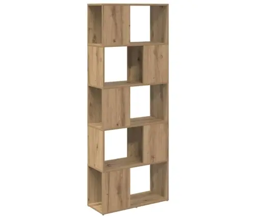 Grāmatplaukts Amatnieku Ozols Skaidu Plātne 60 X 24 X 155 Cm Vidaxl