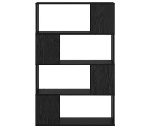 Tv Spintelių Komplektas Juoda 80 X 24 X 125 Cm Apdirbta Mediena