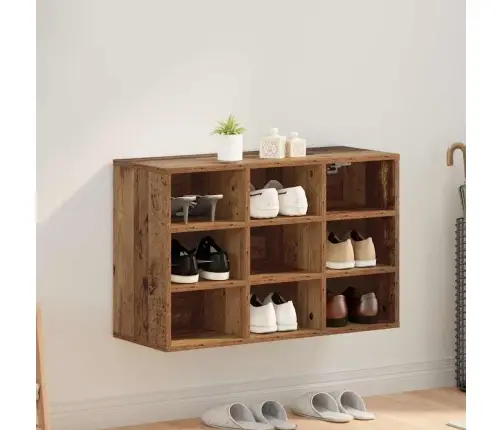 Apavu Skapis Vecs Koks 103X30X51 Cm Inženierijas Koks Vidaxl