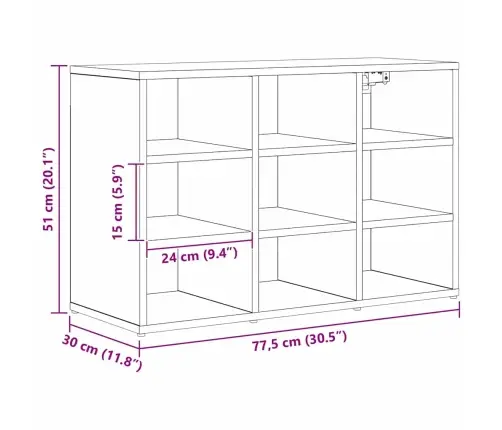 Apavu Skapis Vecs Koks 103X30X51 Cm Inženierijas Koks Vidaxl