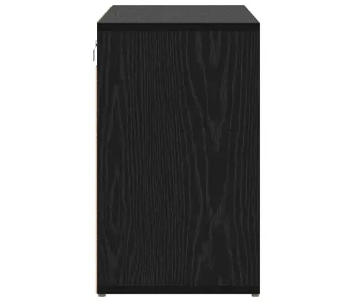 Apavu Skapis Melns Ozols 103X30X51 Cm Inženierijas Koks Vidaxl
