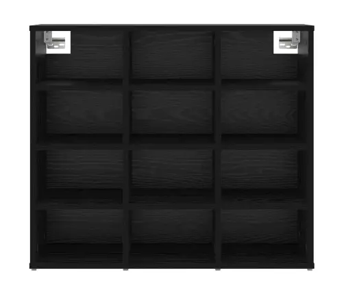 Apavu Skapis Melns Ozols 103X30X51 Cm Inženierijas Koks Vidaxl