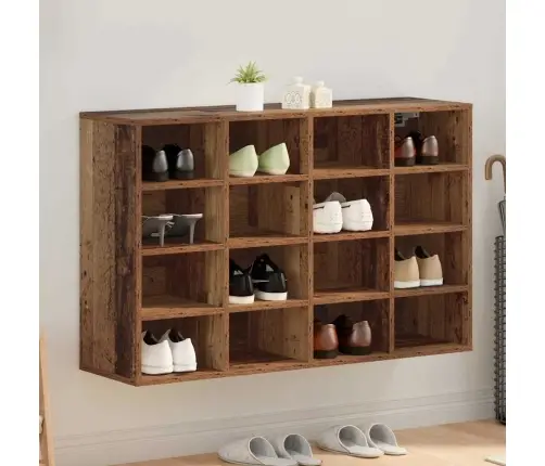 Apavu Skapis Vecs Koks 103X30X51 Cm Inženierijas Koks Vidaxl