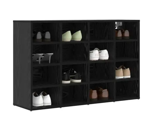 Apavu Skapis Melns Ozols 103X30X51 Cm Inženierijas Koks Vidaxl