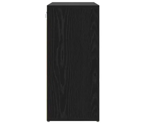 Apavu Skapis Melns Ozols 103X30X51 Cm Inženierijas Koks Vidaxl