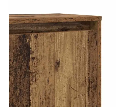 Puse Ar Plauktu Ar Durvīm Vecs Koks 97 X 29 X 75 Cm Inženierijas Koks Vidaxl