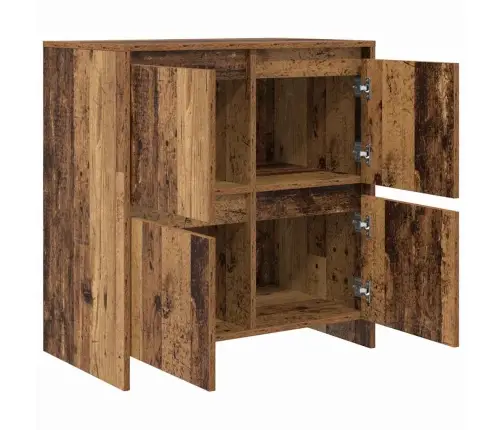 Puse Ar Durvīm Vecs Koks 70 X 41 X 75 Cm Inženierijas Koks Vidaxl