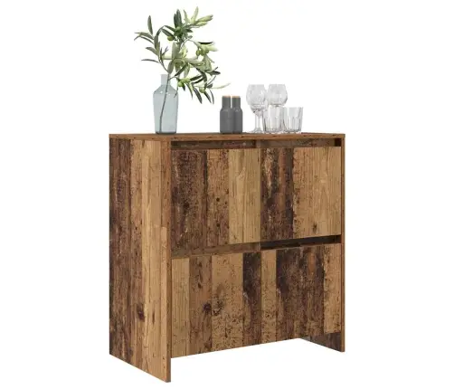 Puse Ar Durvīm Vecs Koks 70 X 41 X 75 Cm Inženierijas Koks Vidaxl
