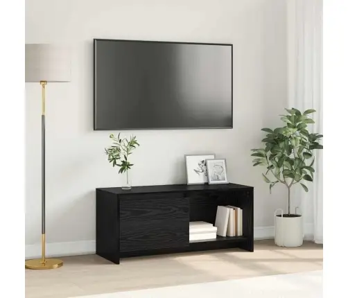 Televizora Stends Melns Ozols Inženierijas Koks Vidaxl