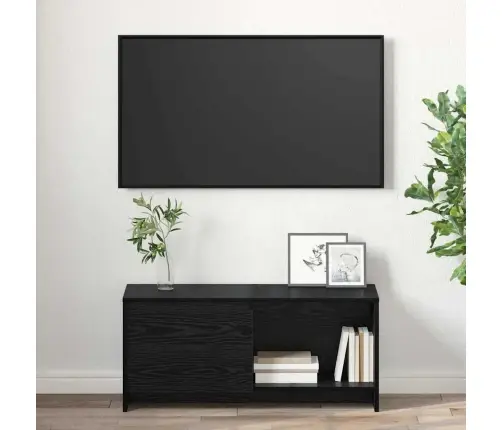 Televizora Stends Melns Ozols Inženierijas Koks Vidaxl