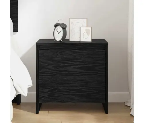 Nakts Skapītis Melns Ozols 45 X 34 X 44.5 Cm Inženierijas Koks Vidaxl