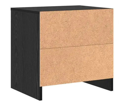 Nakts Skapītis Melns Ozols 45 X 34 X 44.5 Cm Inženierijas Koks Vidaxl