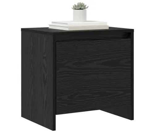 Nakts Skapītis Melns Ozols 45 X 34 X 44.5 Cm Inženierijas Koks Vidaxl