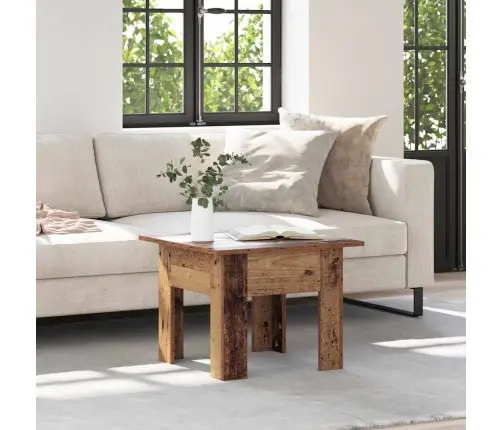 Kafijas Galdiņš Vecs Koks 55 X 55 X 42 Cm Inženierijas Koks Vidaxl