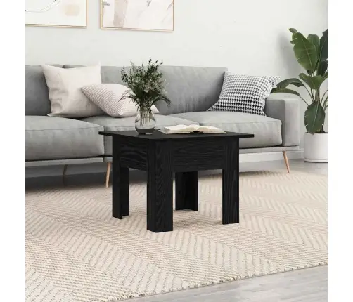 Kafijas Galdiņš Melns Ozols 55 X 55 X 42 Cm Inženierijas Koks Vidaxl