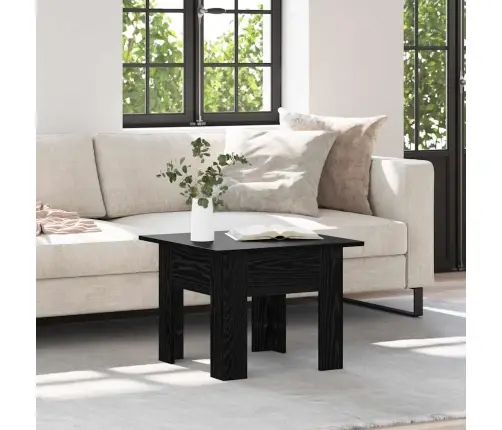 Kafijas Galdiņš Melns Ozols 55 X 55 X 42 Cm Inženierijas Koks Vidaxl