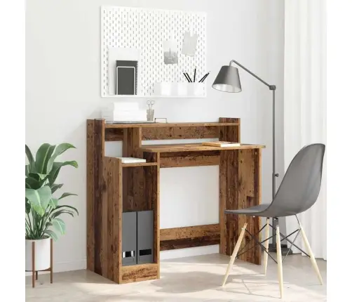 Galds Ar Plauktu Vecs Koks 97 X 45 X 90 Cm Inženierijas Koks Vidaxl Galds Ar Plauktu Vecs Koks 97 X 45 X 90 Cm Inženierijas Koks Vidaxl