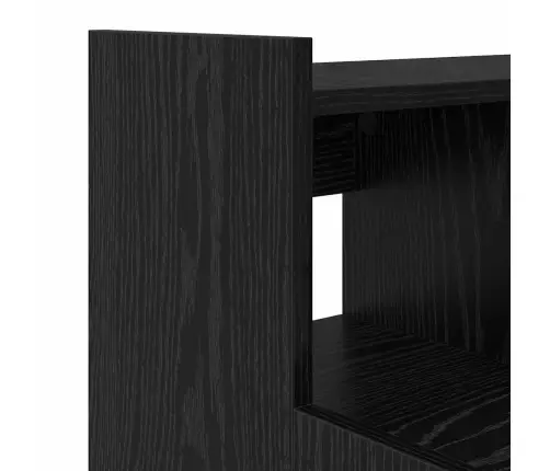 Stalas Su Lentyna Juoda Ąžuolo 97 X 45 X 90 Cm Apdirbta Mediena