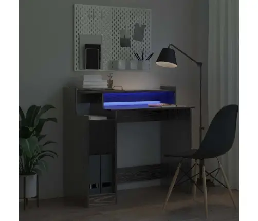 Stalas Su Lentyna Juoda Ąžuolo 97 X 45 X 90 Cm Apdirbta Mediena