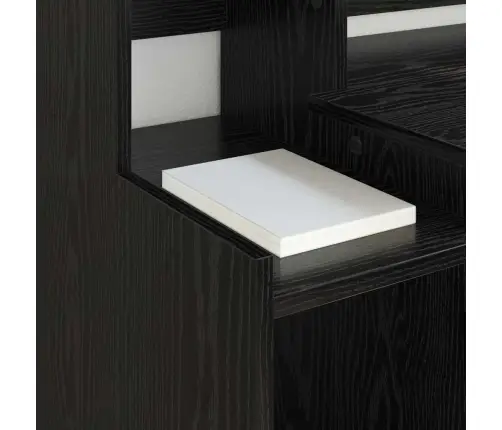 Stalas Su Lentyna Juoda Ąžuolo 97 X 45 X 90 Cm Apdirbta Mediena